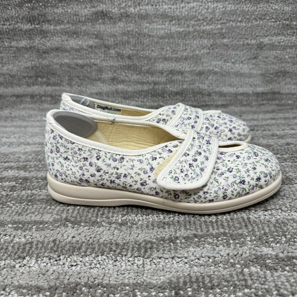Cosyfeet  Women’s Slippers For Swollen Feet Size 7 US 5 UK Flower Pattern